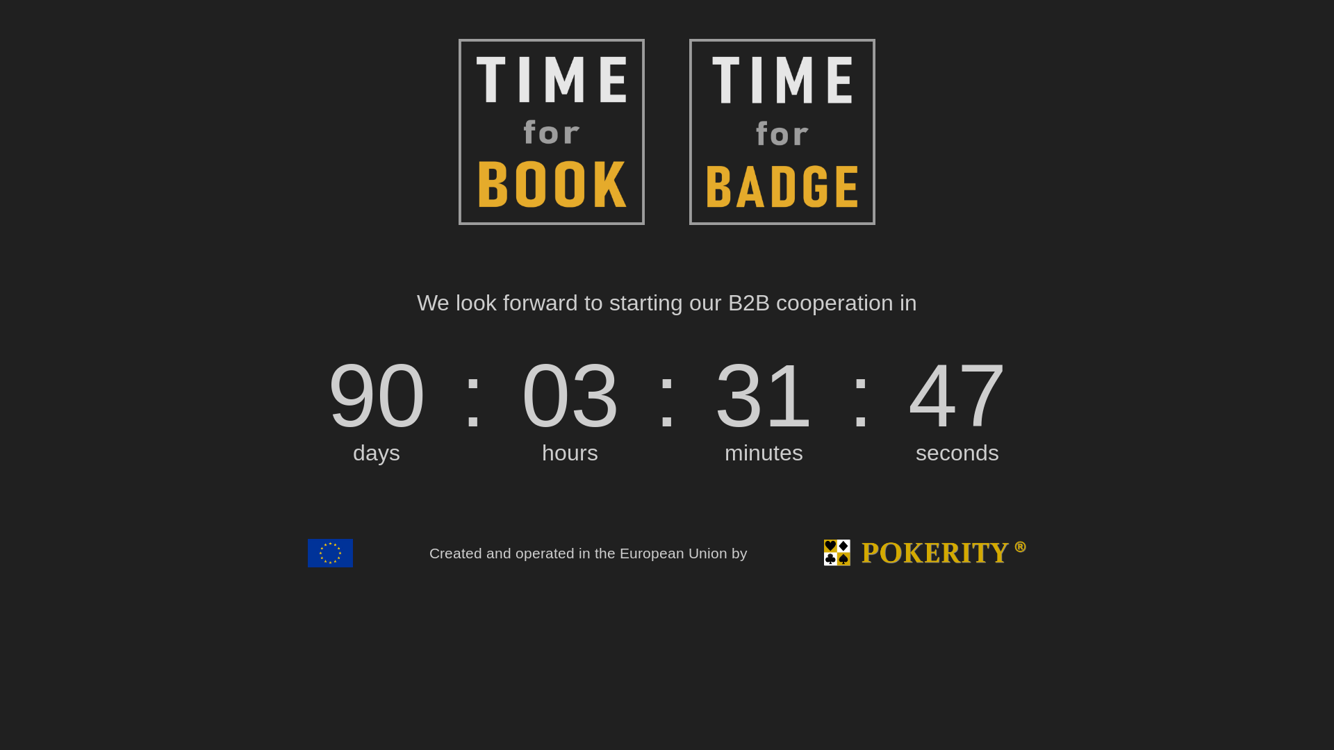 website screenshot of https://timeforbadge.com/