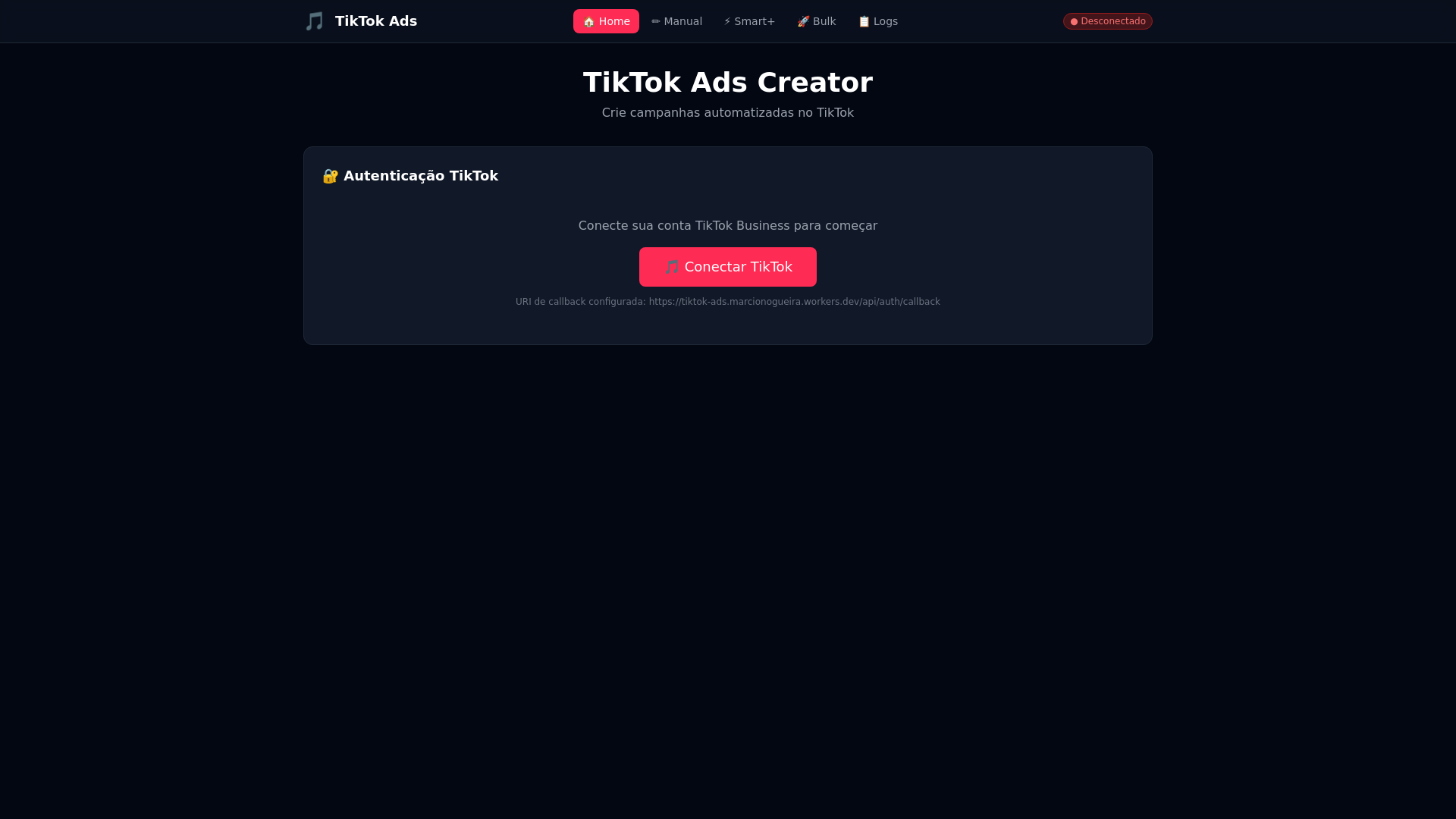 website screenshot of https://tiktok-ads-ui.pages.dev/