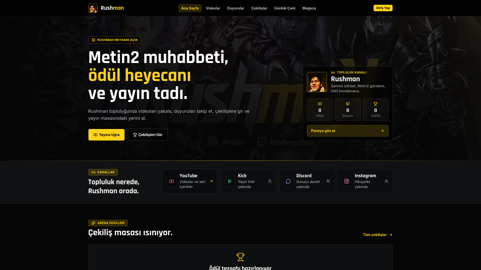 website screenshot of https://rushman.com.tr/