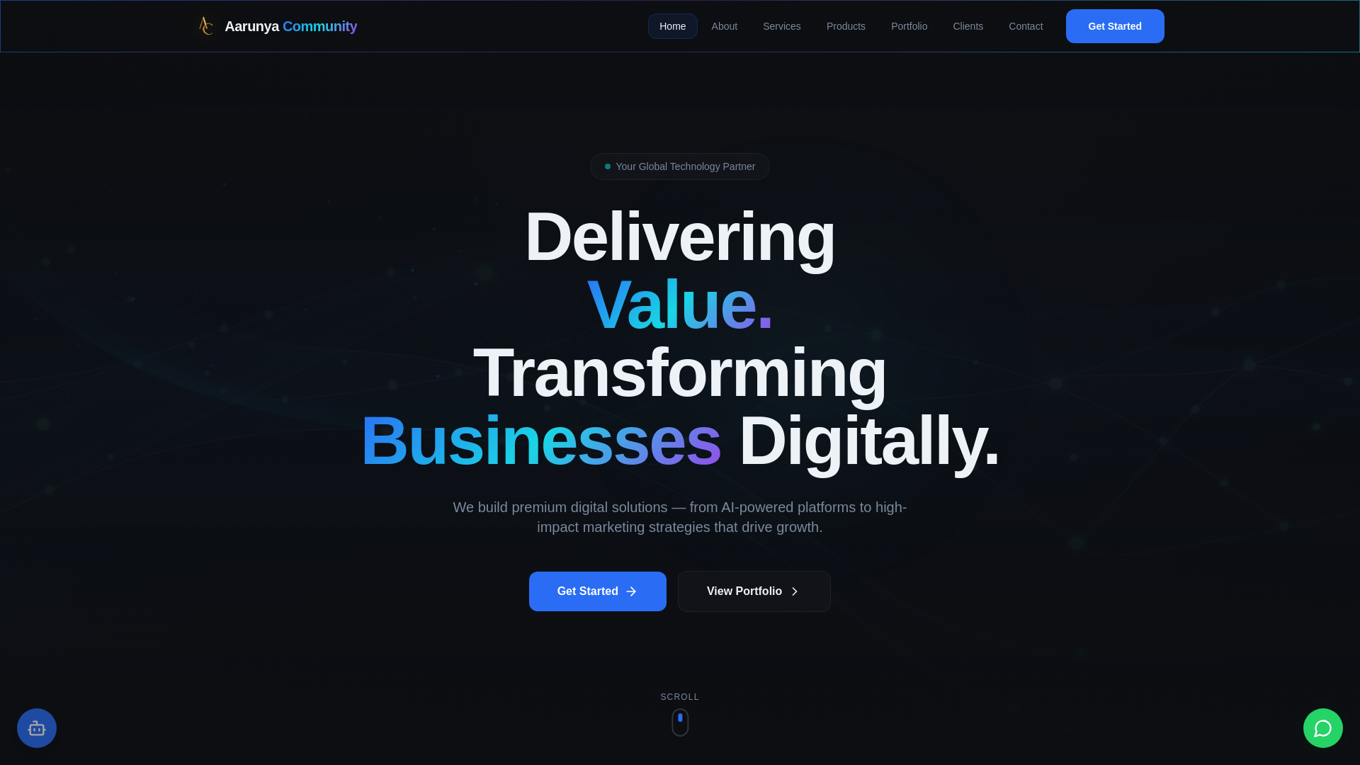 website screenshot of https://aarunyacommunity.in/