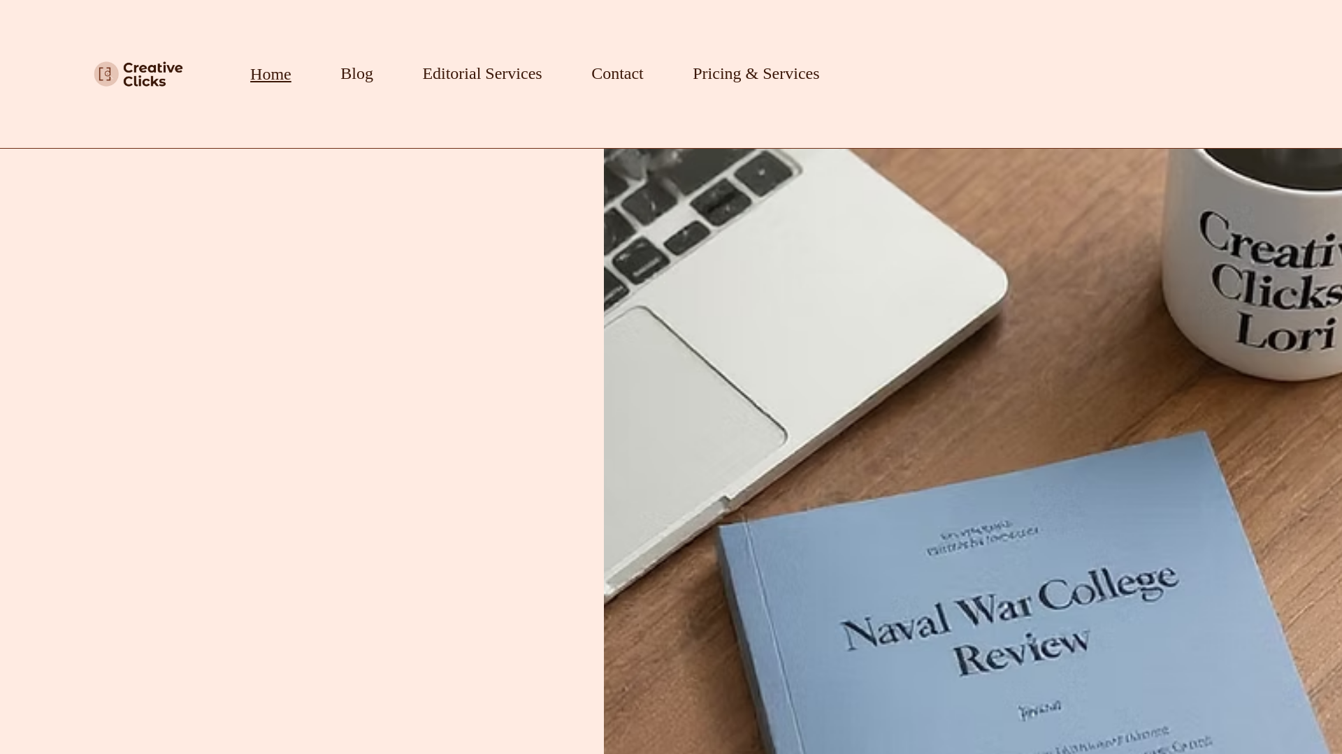 website screenshot of https://creativeclicksbylori.com/