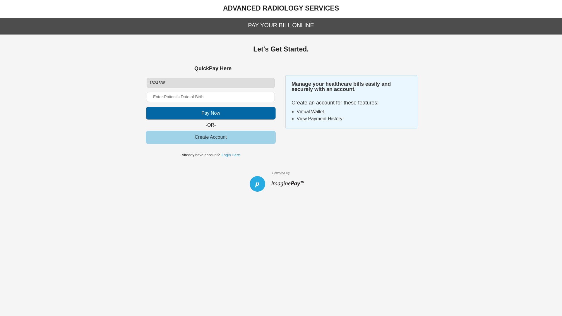 website screenshot of https://mdpaybill.net/EF2E897F