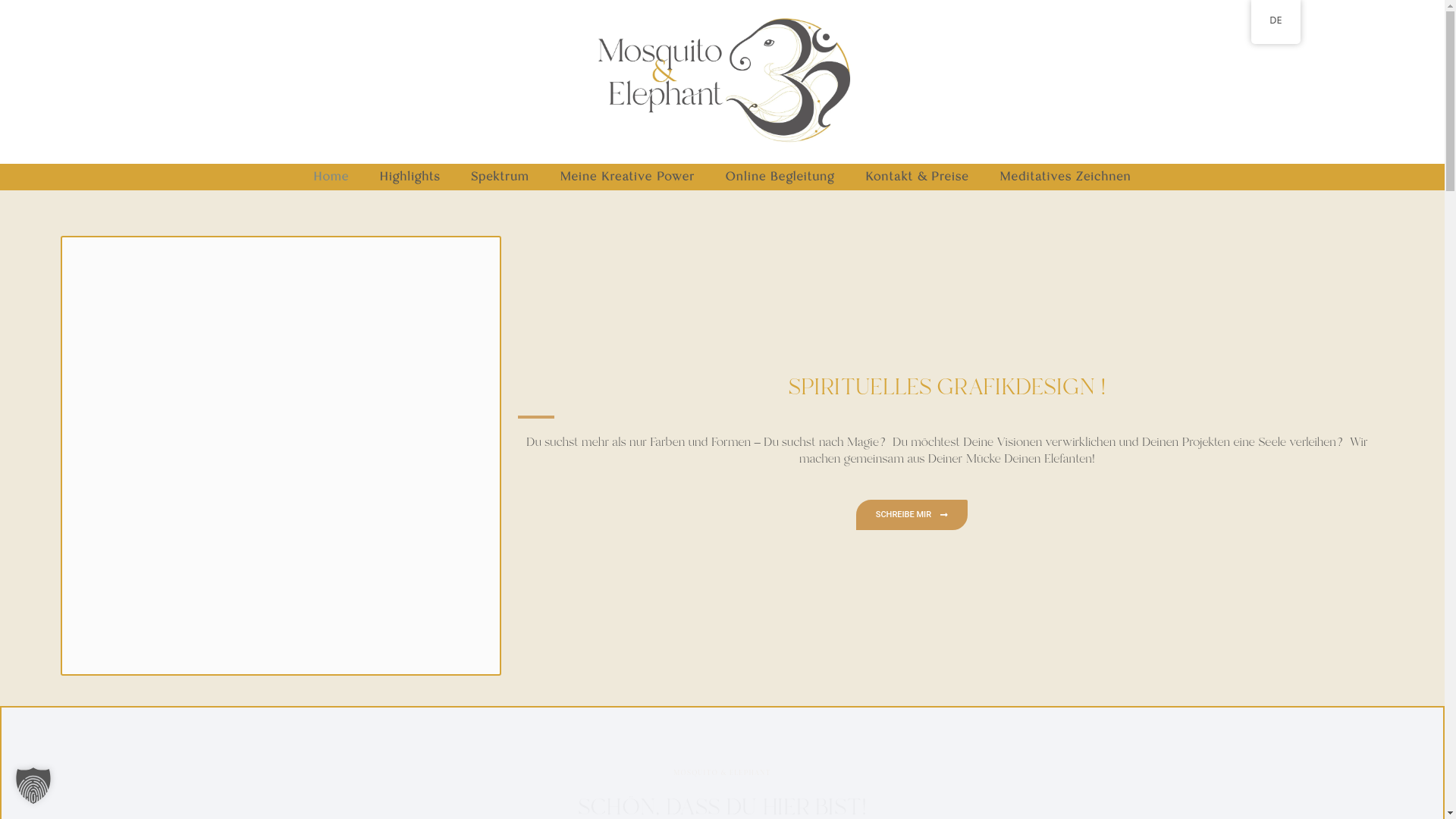 website screenshot of https://spiritualgraphicdesign.de/