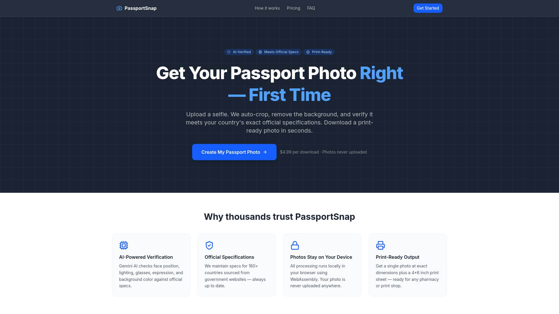 website screenshot of https://mypassportsnap.pages.dev/