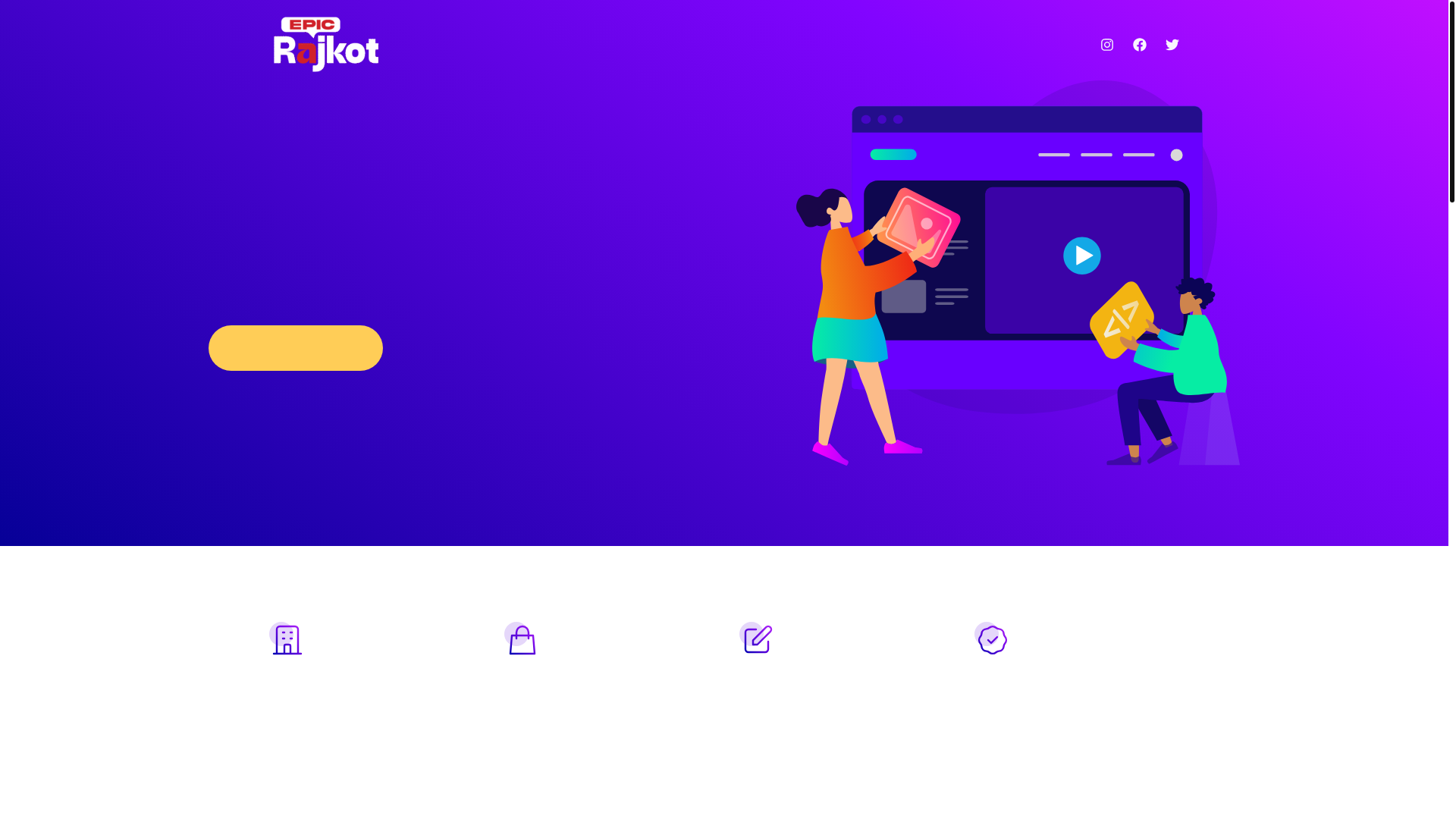 website screenshot of https://epicrajkot.com/