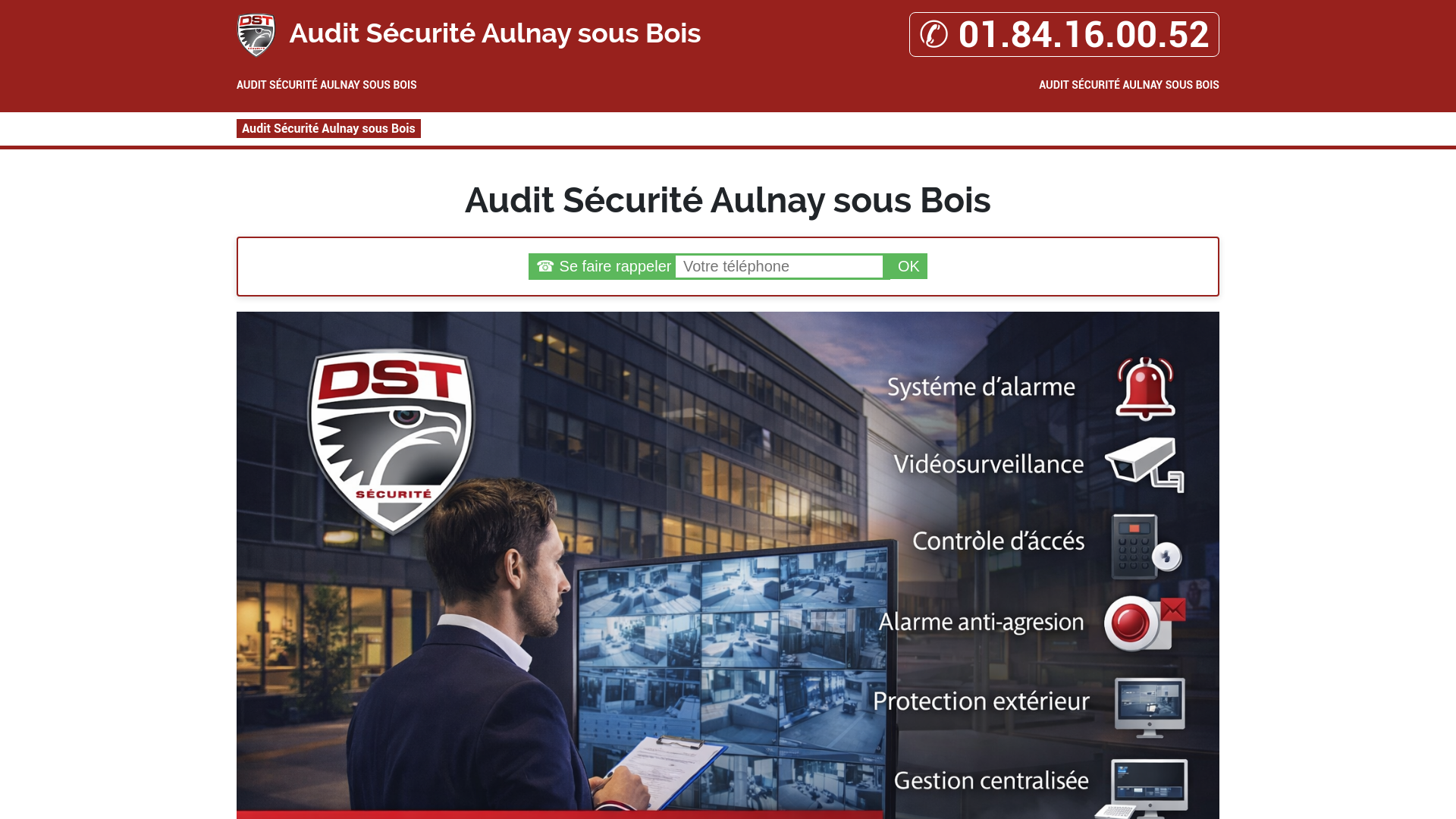 website screenshot of https://auditsecuriteaulnaysousbois.fr/