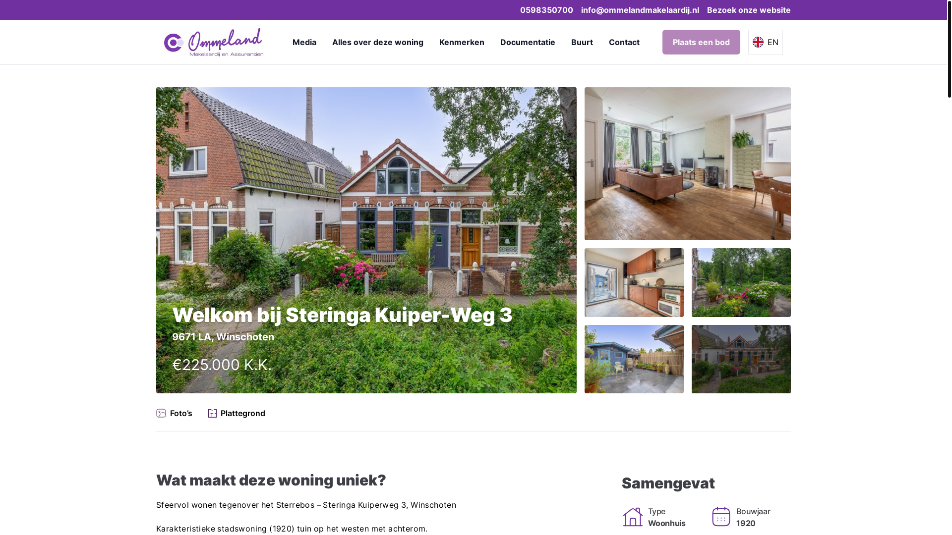 website screenshot of https://steringakuiper-weg3.nl/