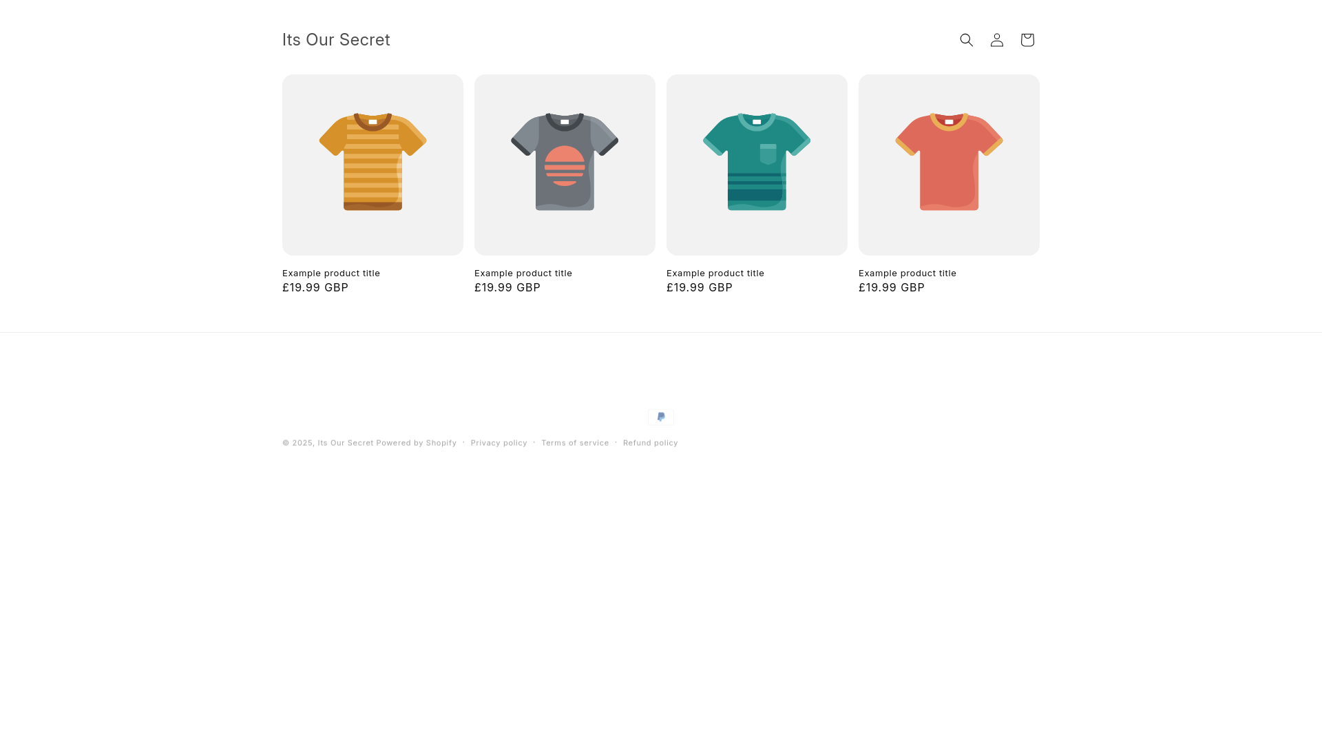 website screenshot of https://itsoursecretshop.com/