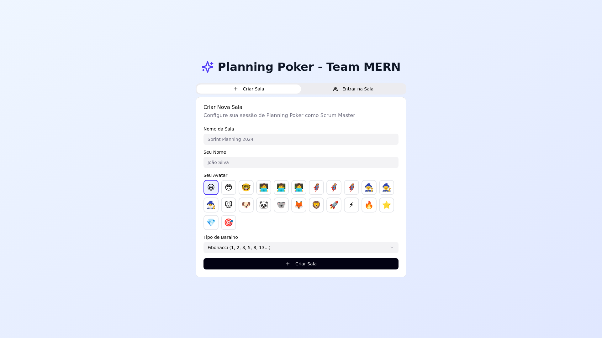 website screenshot of https://capgemini-planning-poker.pages.dev/