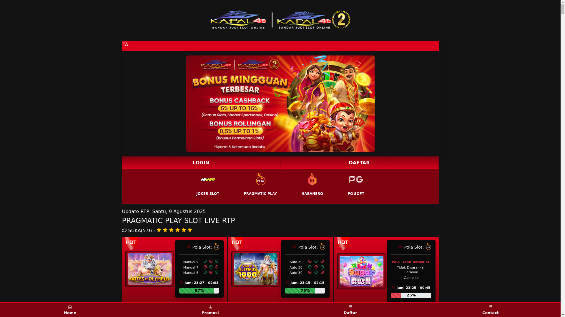 website screenshot of https://polakapal4d.com/