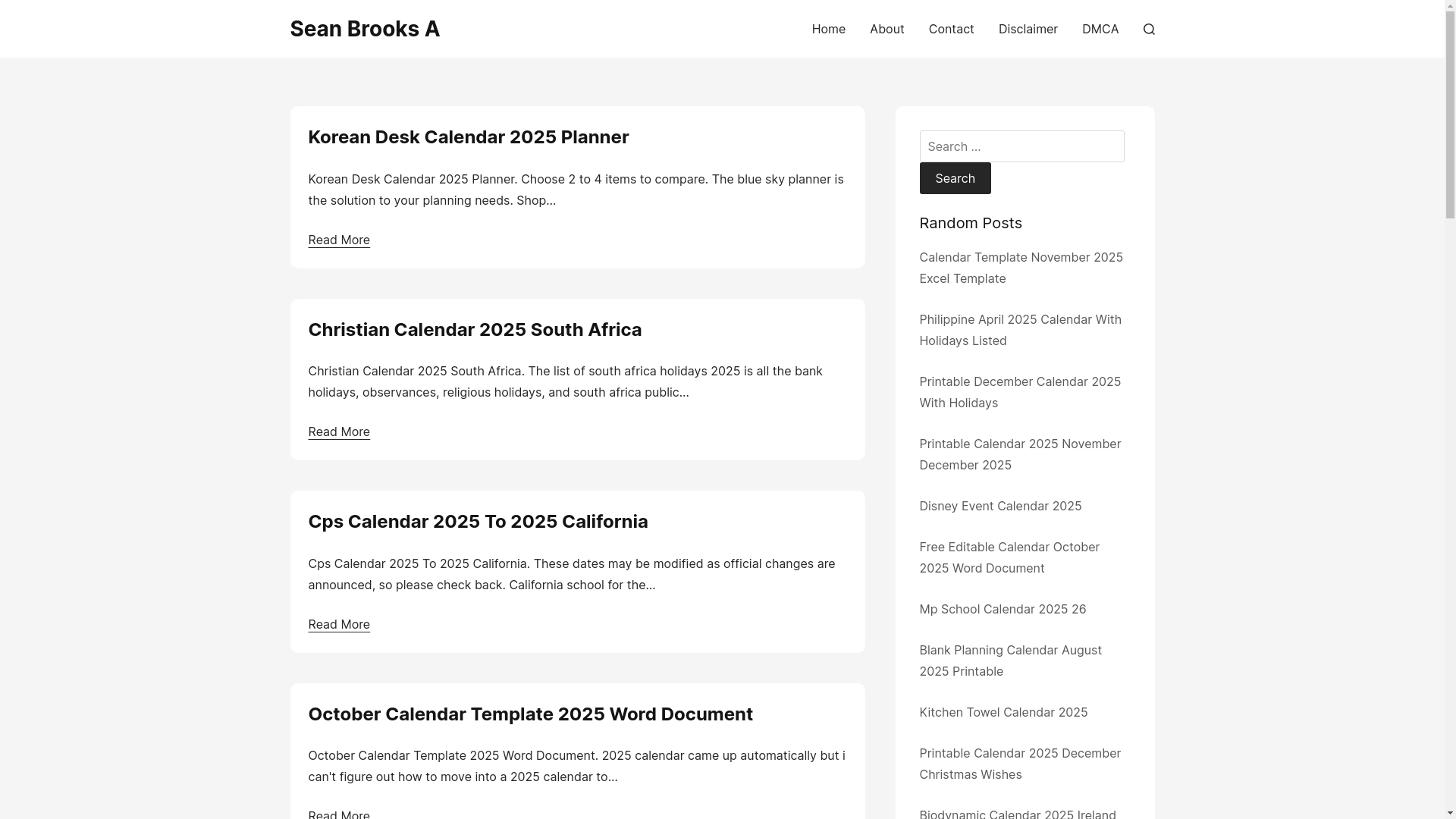 website screenshot of https://seanbrooksa.pages.dev/