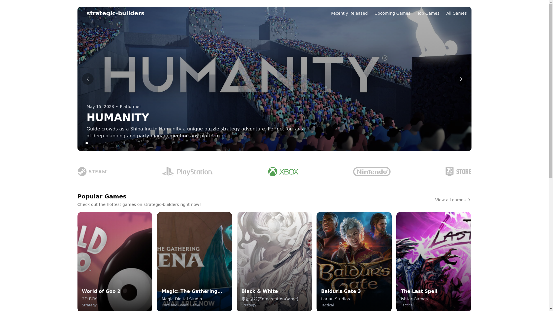 website screenshot of https://game-strategy-hub.pages.dev/