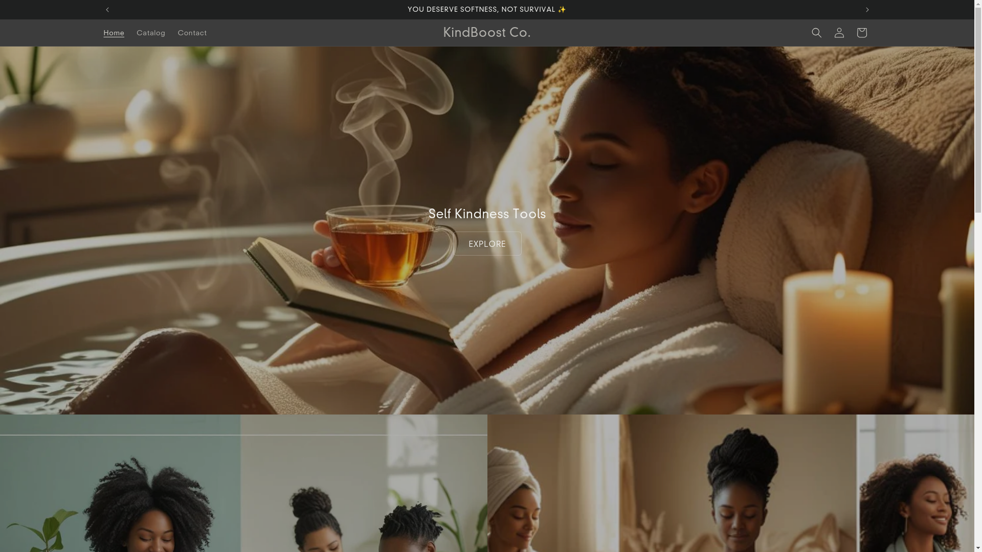 website screenshot of https://kindboostco.com/