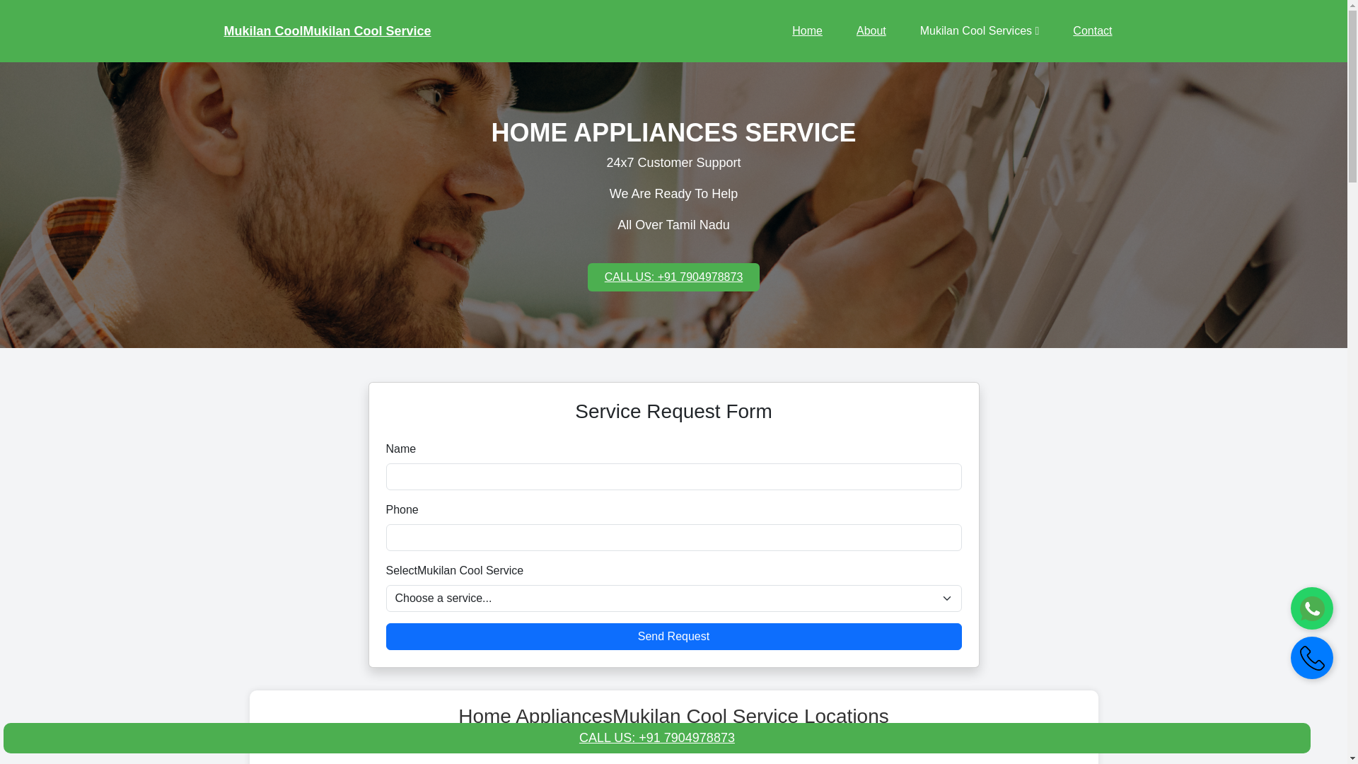 website screenshot of https://mukilacoolservice.in/