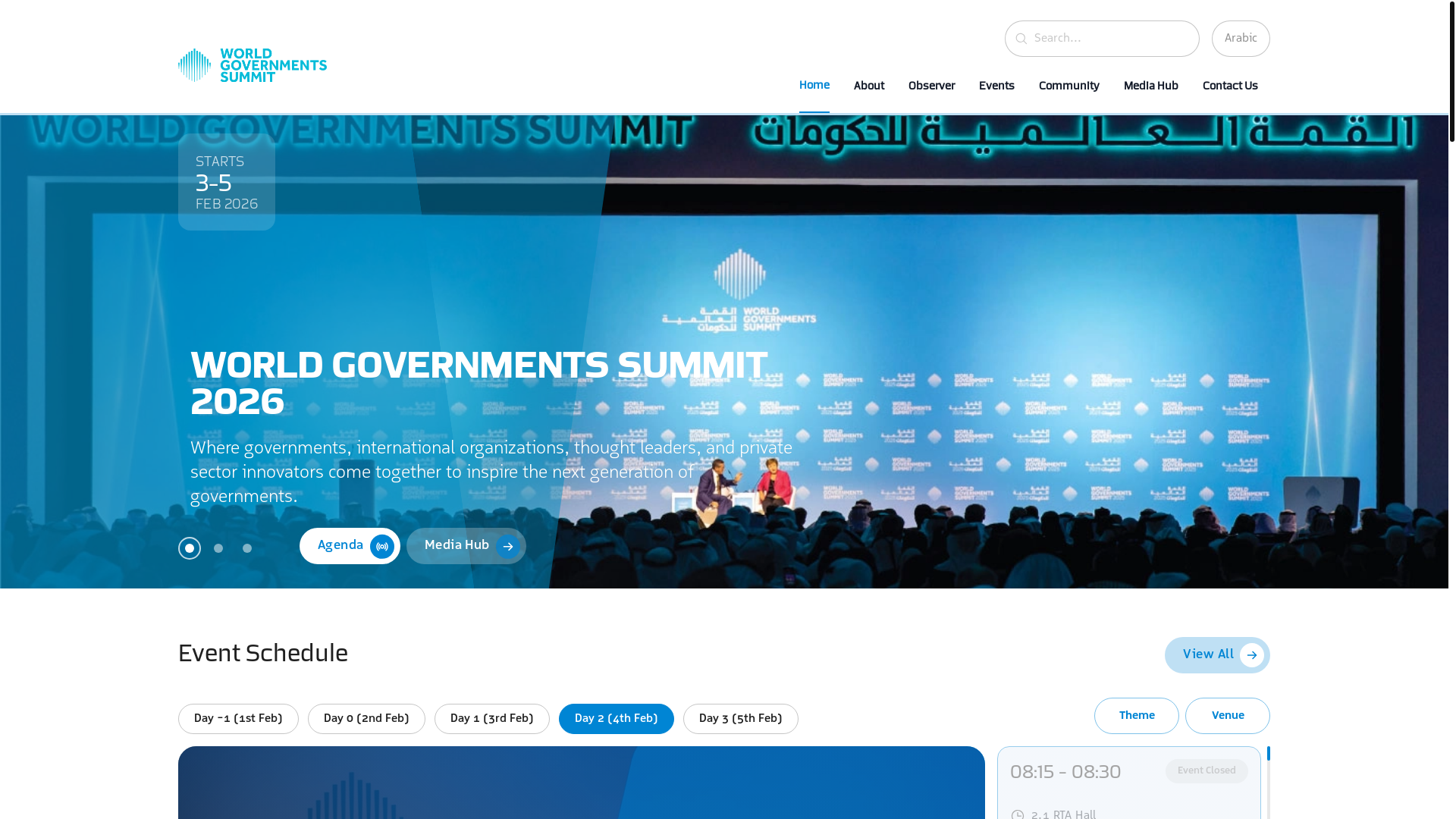 website screenshot of https://www.worldgovernmentssummit.org/