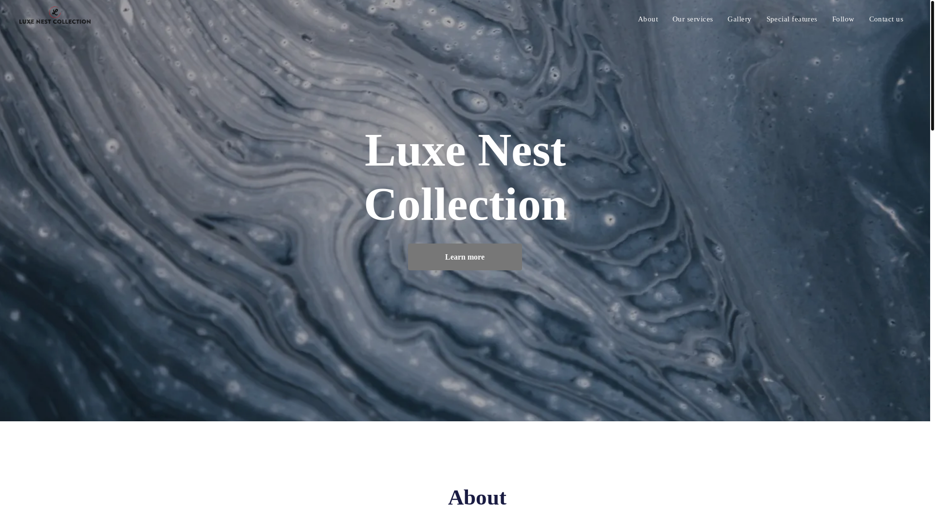 website screenshot of https://luxenestcollection.com/