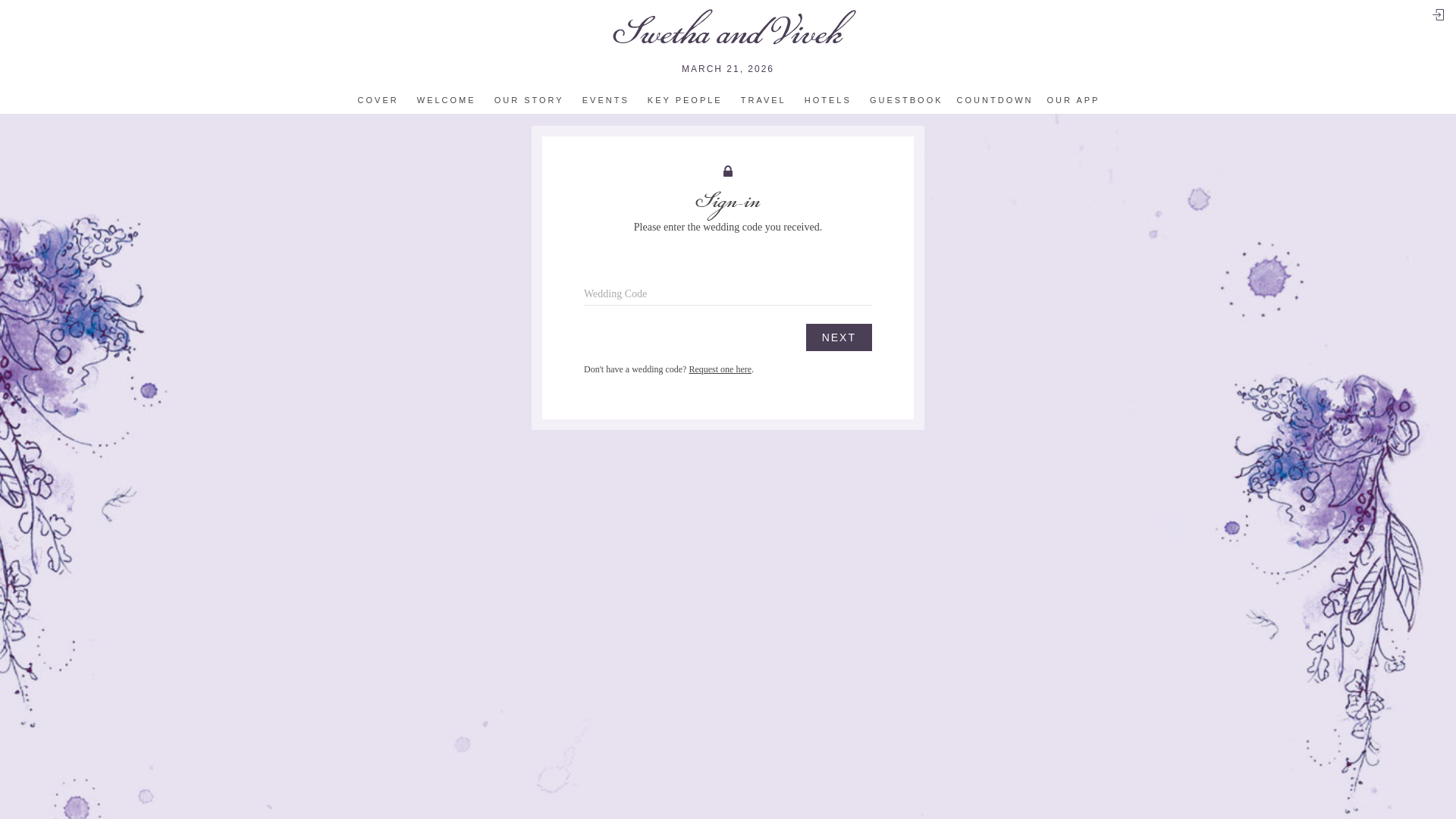 website screenshot of https://swethawedsvivek.com/