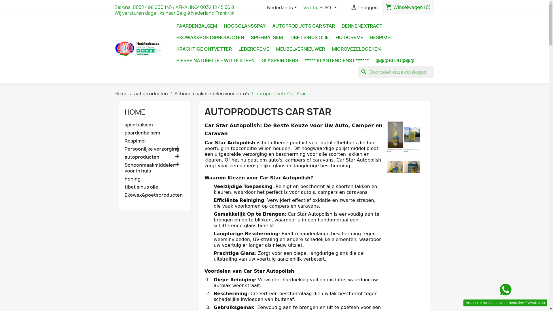 website screenshot of https://showroomfinish.be/