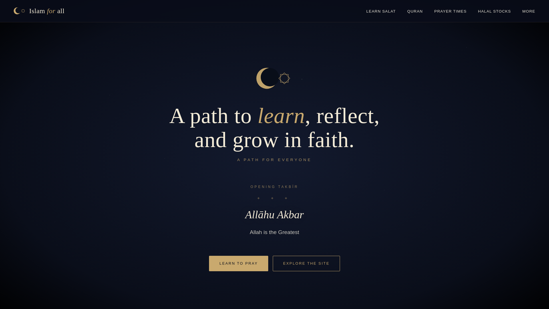 website screenshot of https://islamforall.pages.dev/