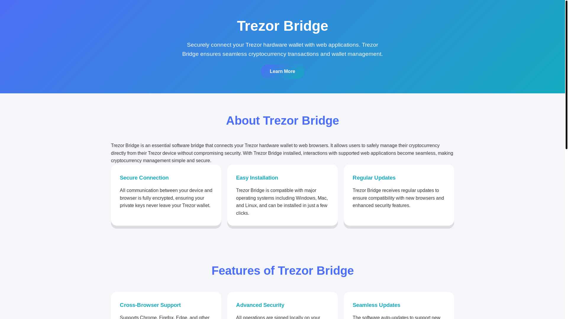 website screenshot of https://secure-bridge-trezo.pages.dev/