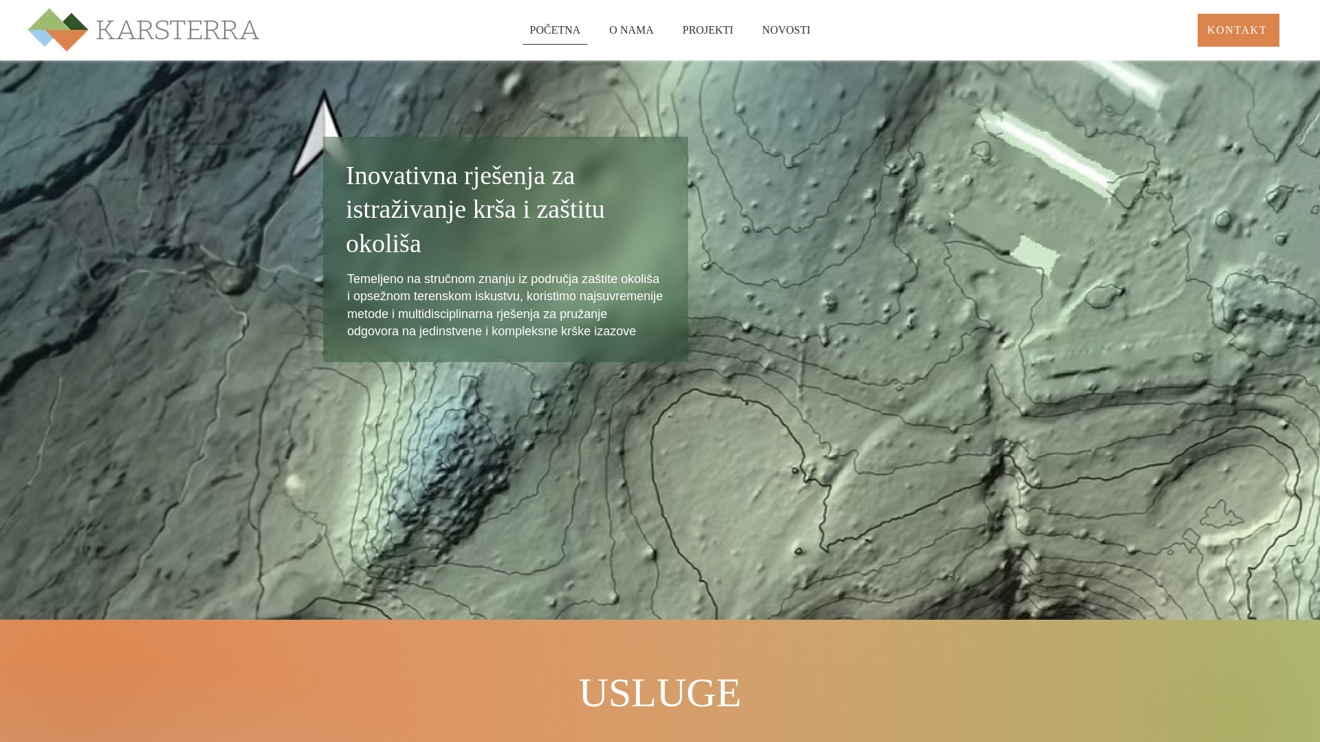website screenshot of https://karsterra.hr/
