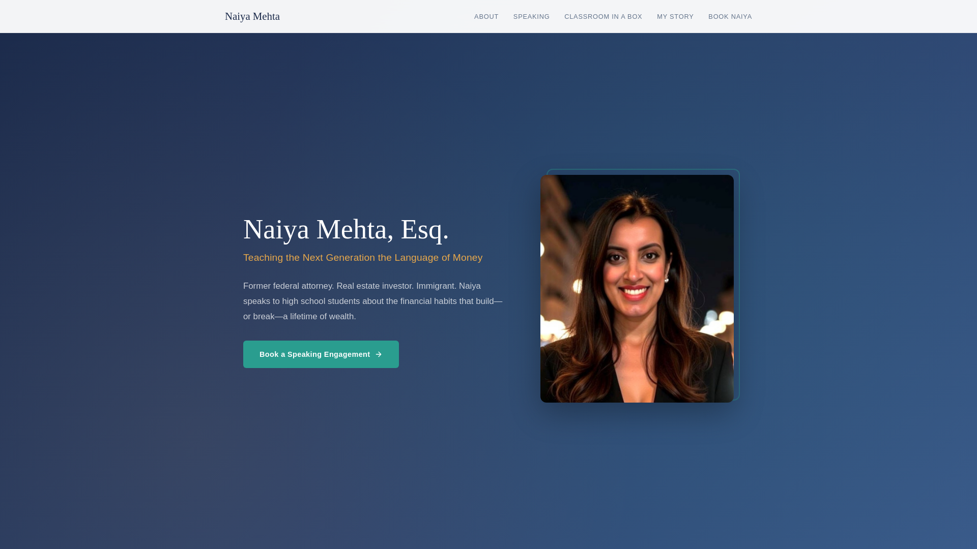 website screenshot of https://naiya-mehta.pages.dev/