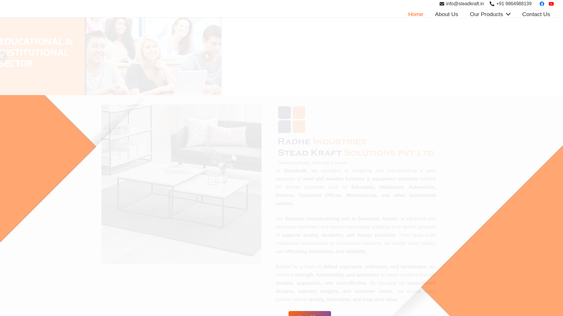 website screenshot of https://steadkraft.com/