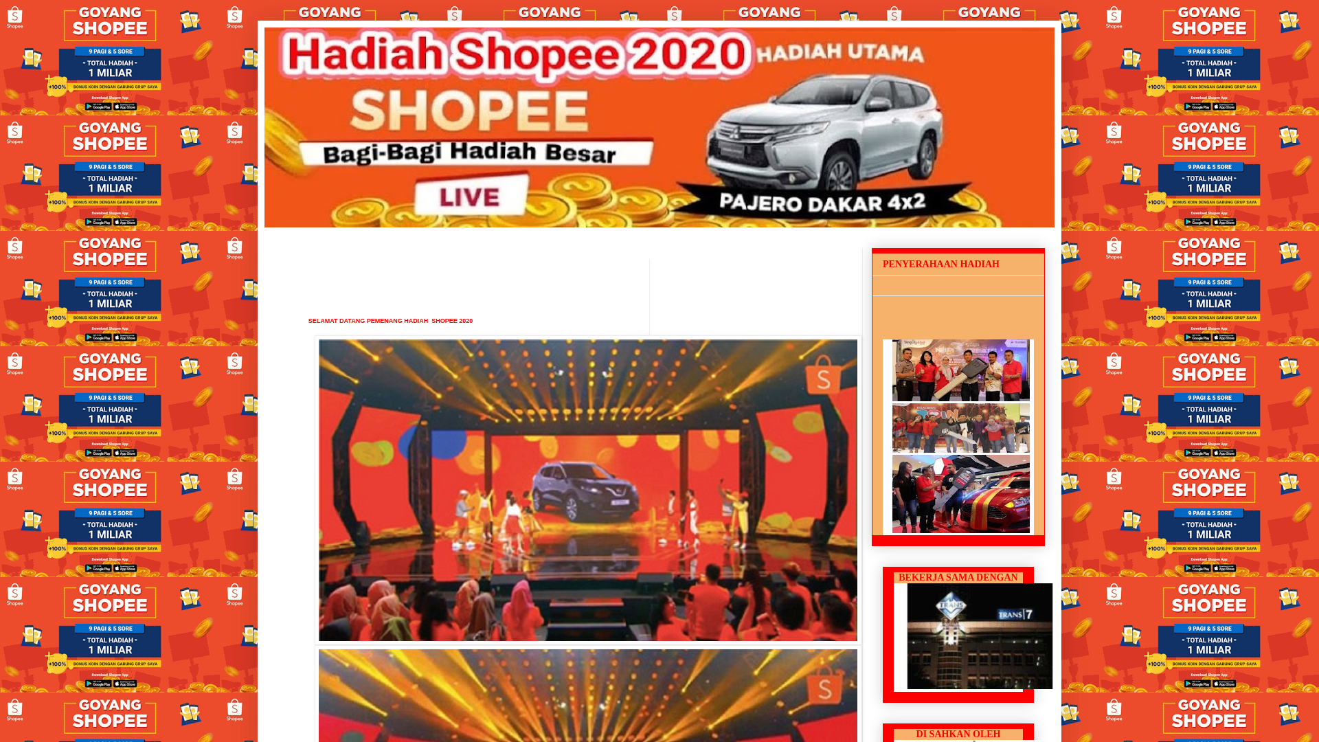 website screenshot of https://pusat-shopee199.blogspot.com