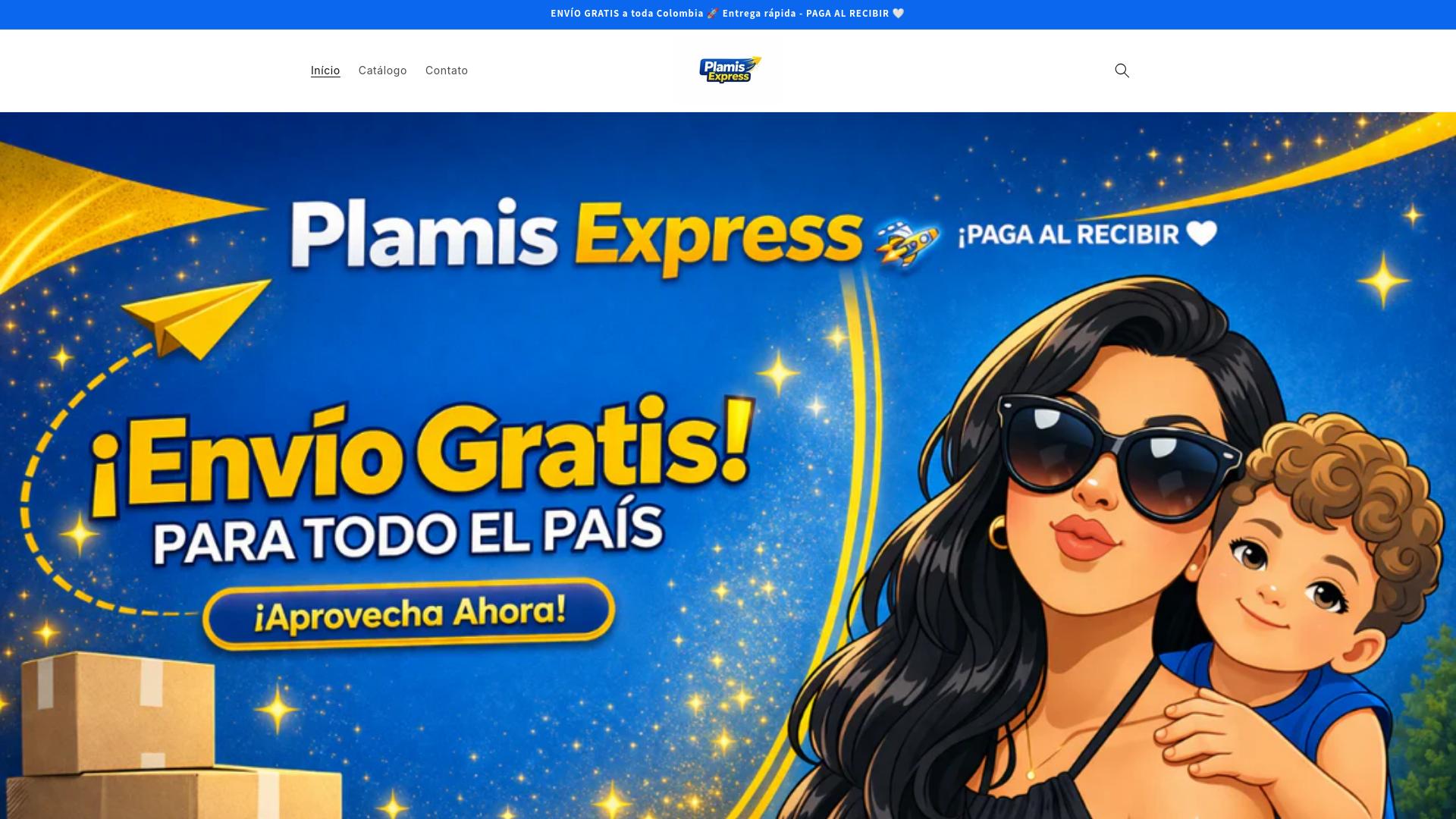 website screenshot of https://plamisexpress.com
