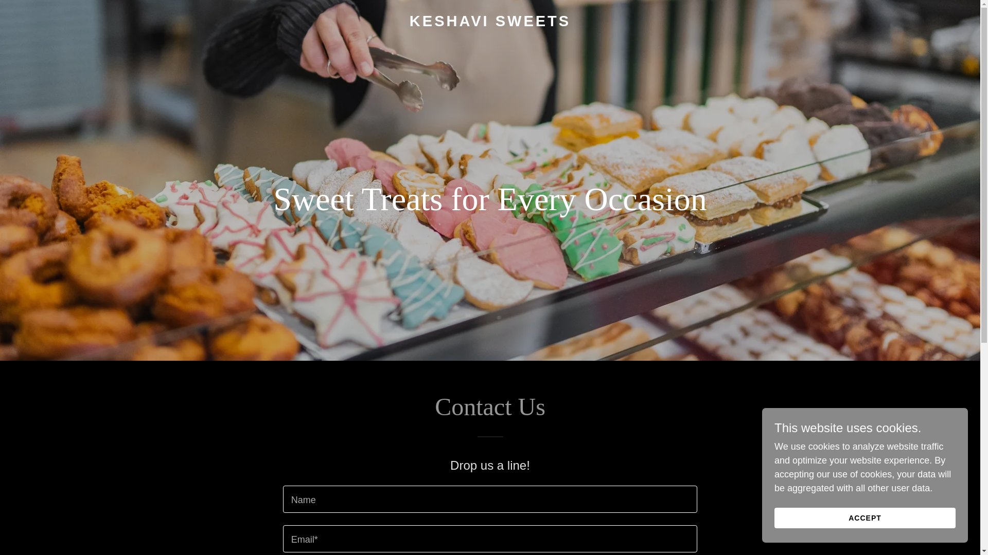 website screenshot of https://keshavisweets.com/