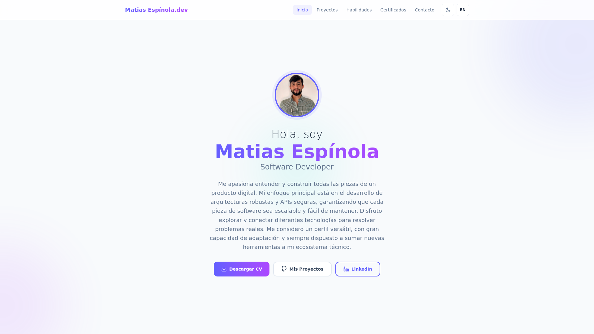 website screenshot of https://matias-espinola.pages.dev/