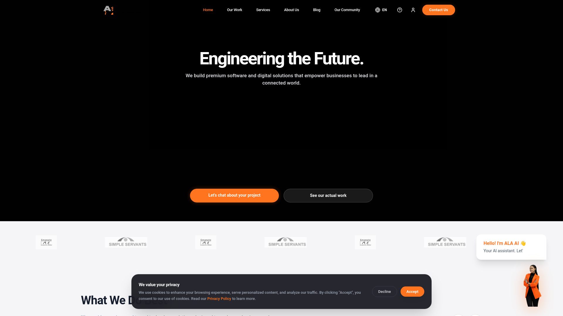 website screenshot of https://arclabs.africa/