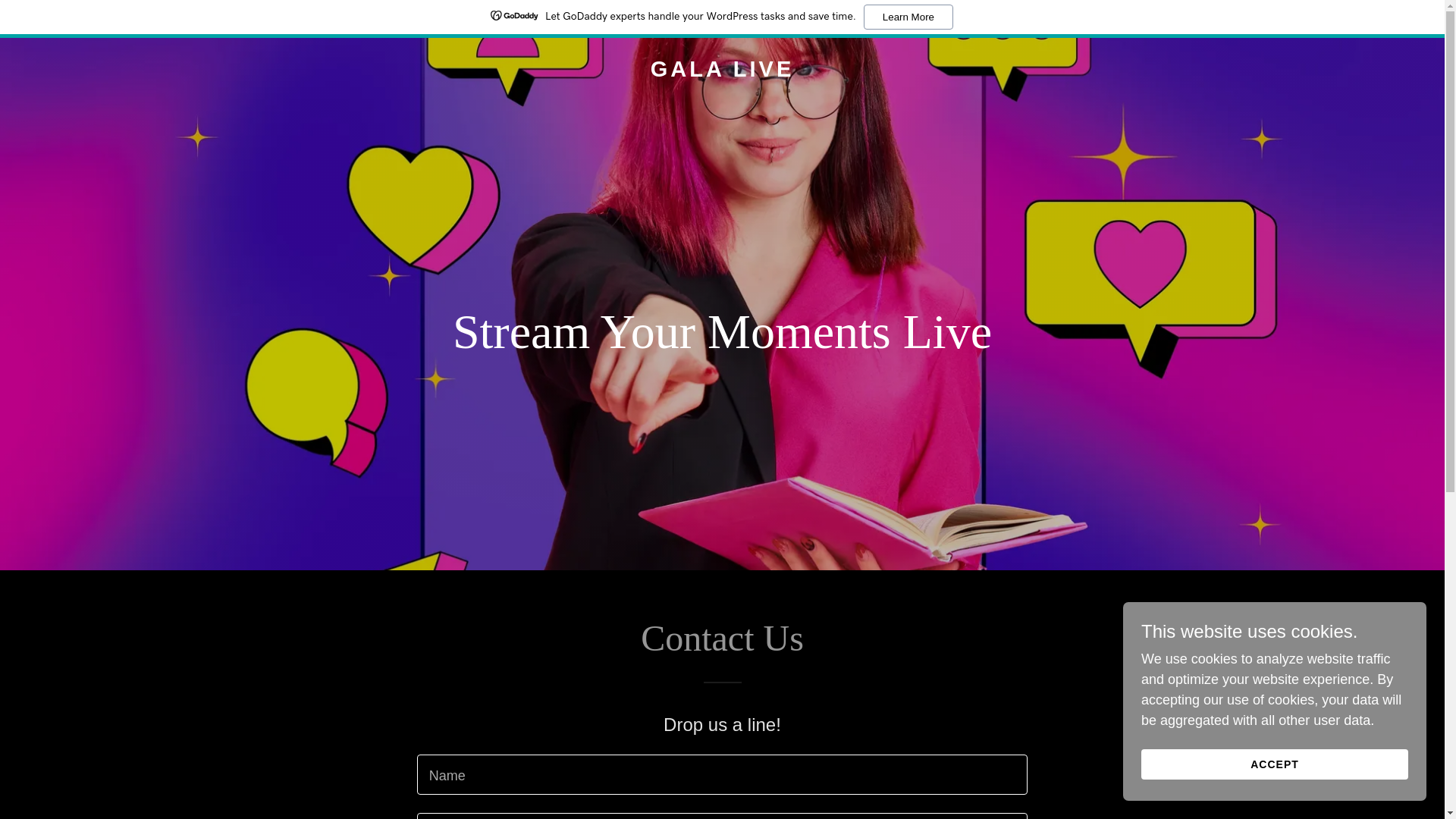 website screenshot of https://gala-live.com/