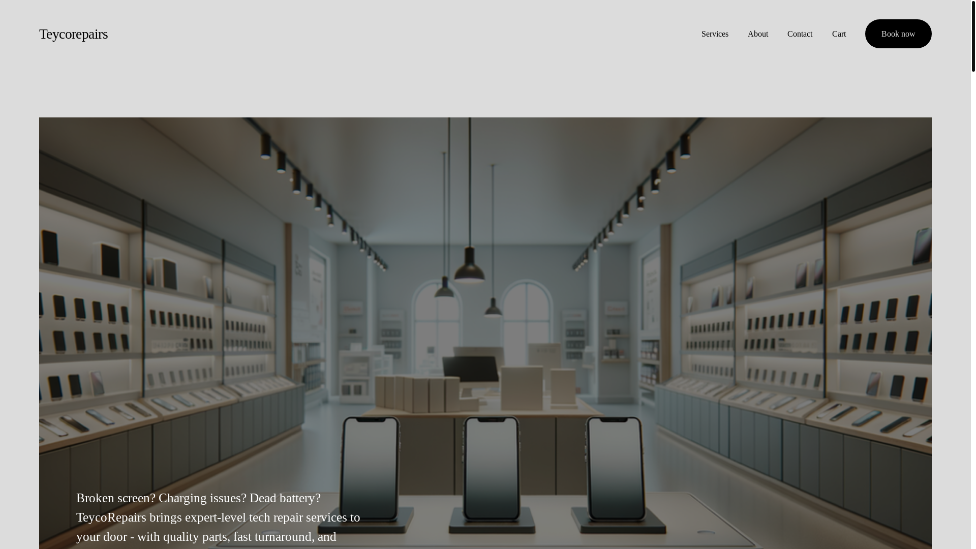 website screenshot of https://teycorepairs.com/