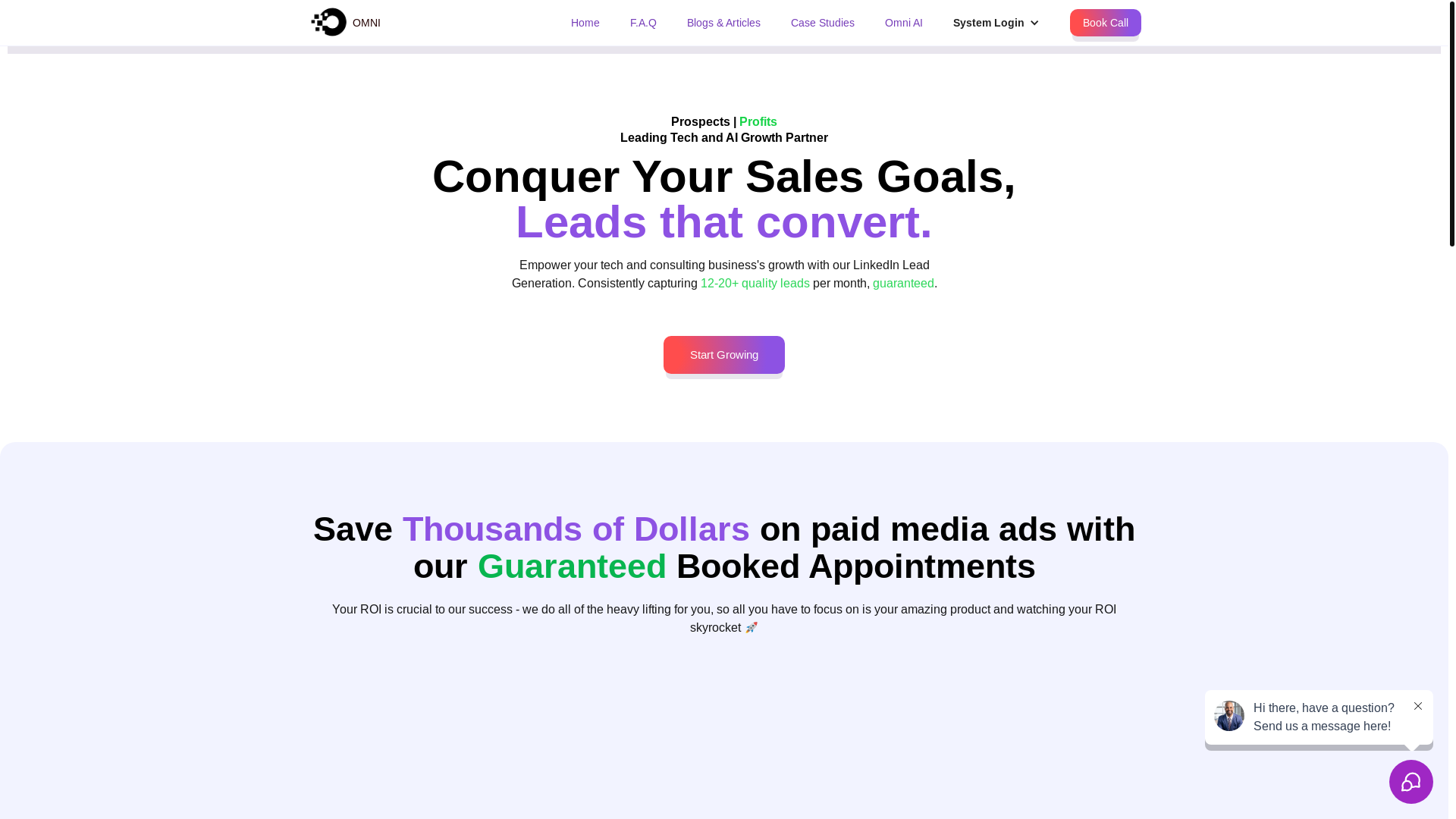 website screenshot of https://omniaianalytics.org/