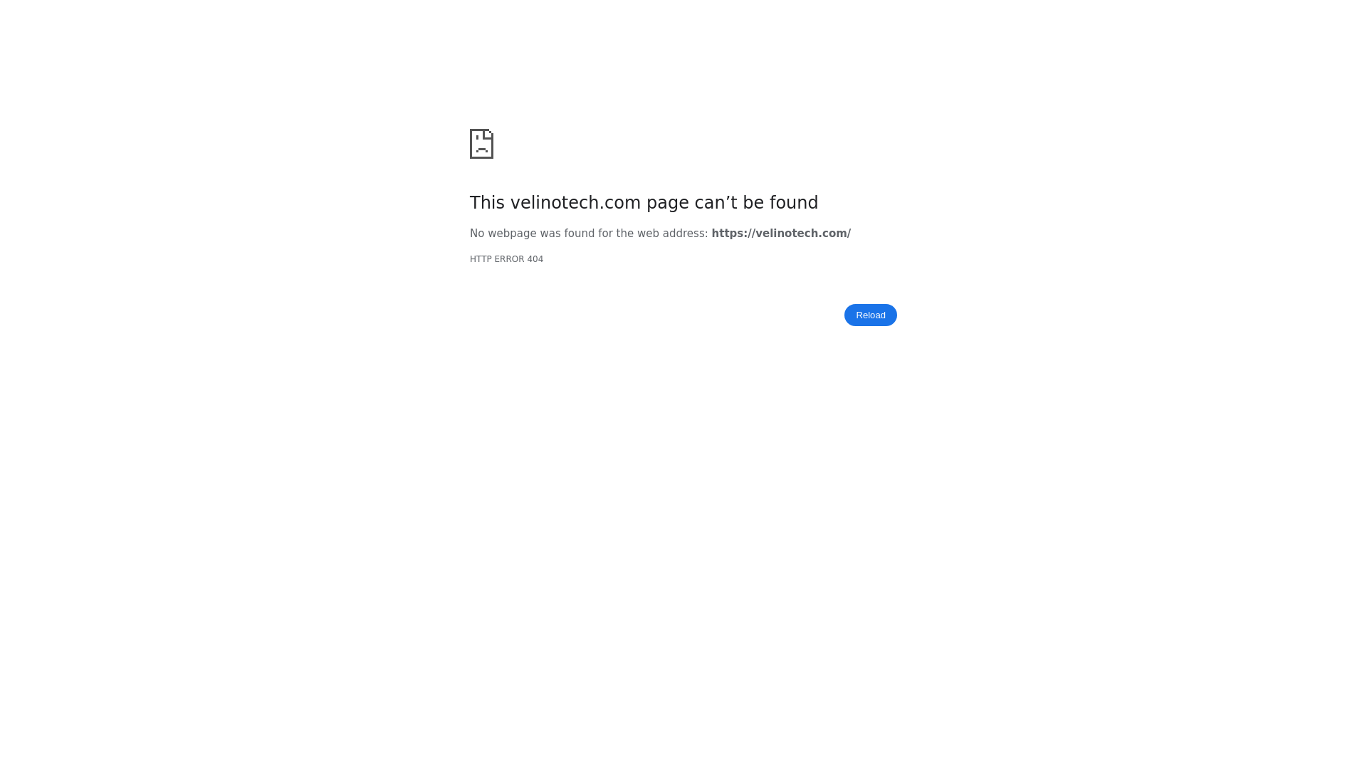 website screenshot of https://velinotech.com