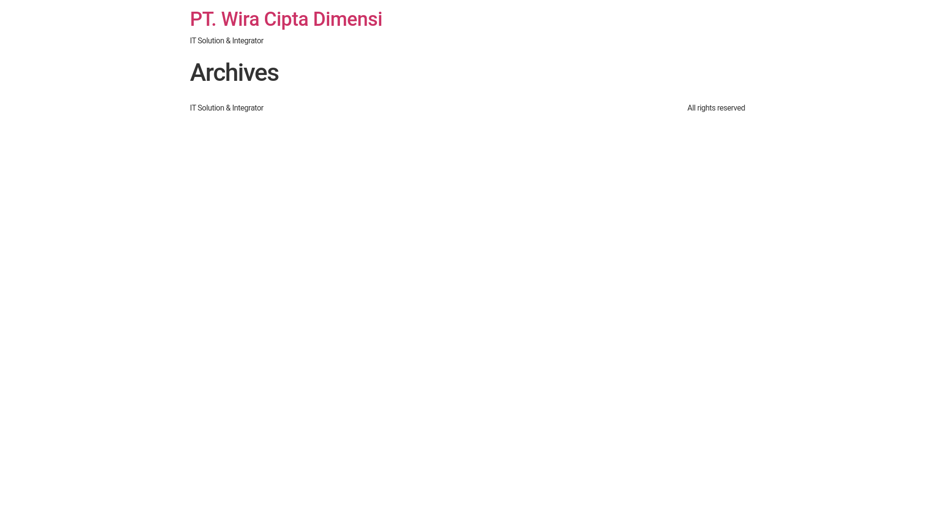 website screenshot of https://wciptadimensi.com/