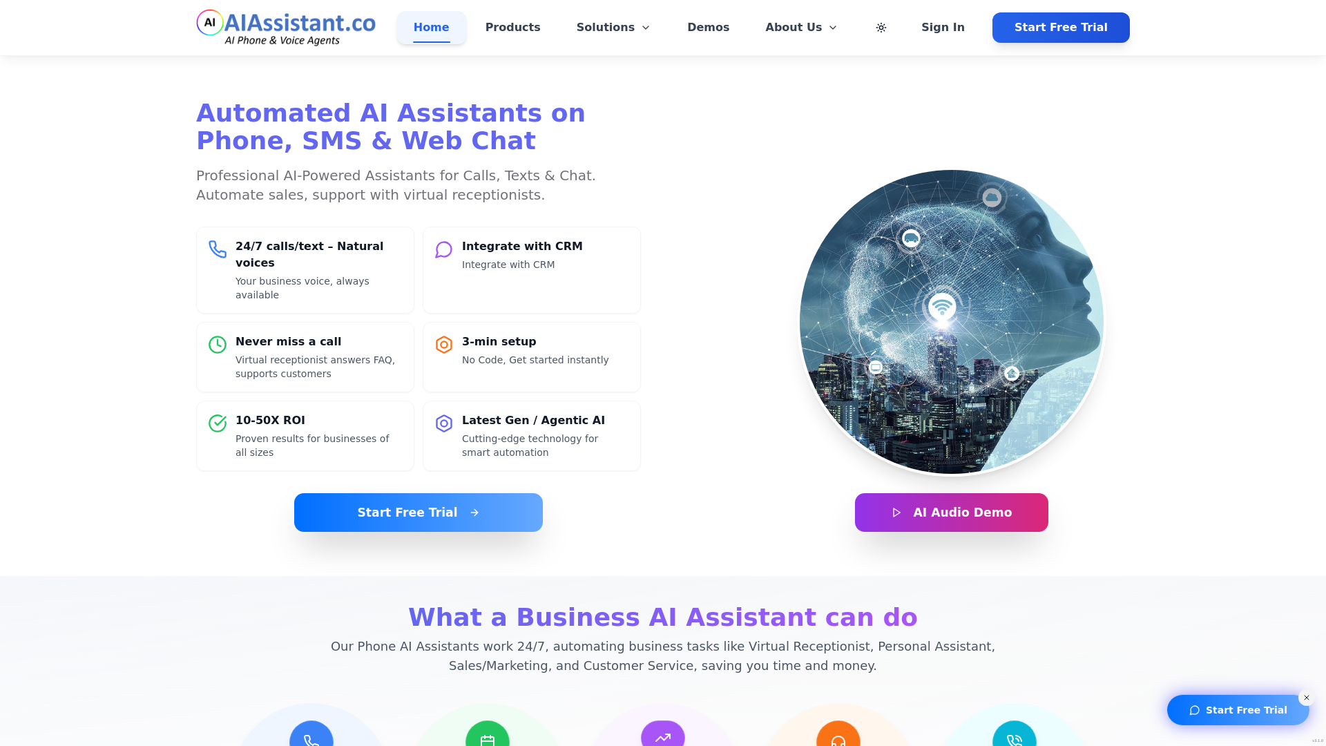 website screenshot of https://aiassistantteam.com