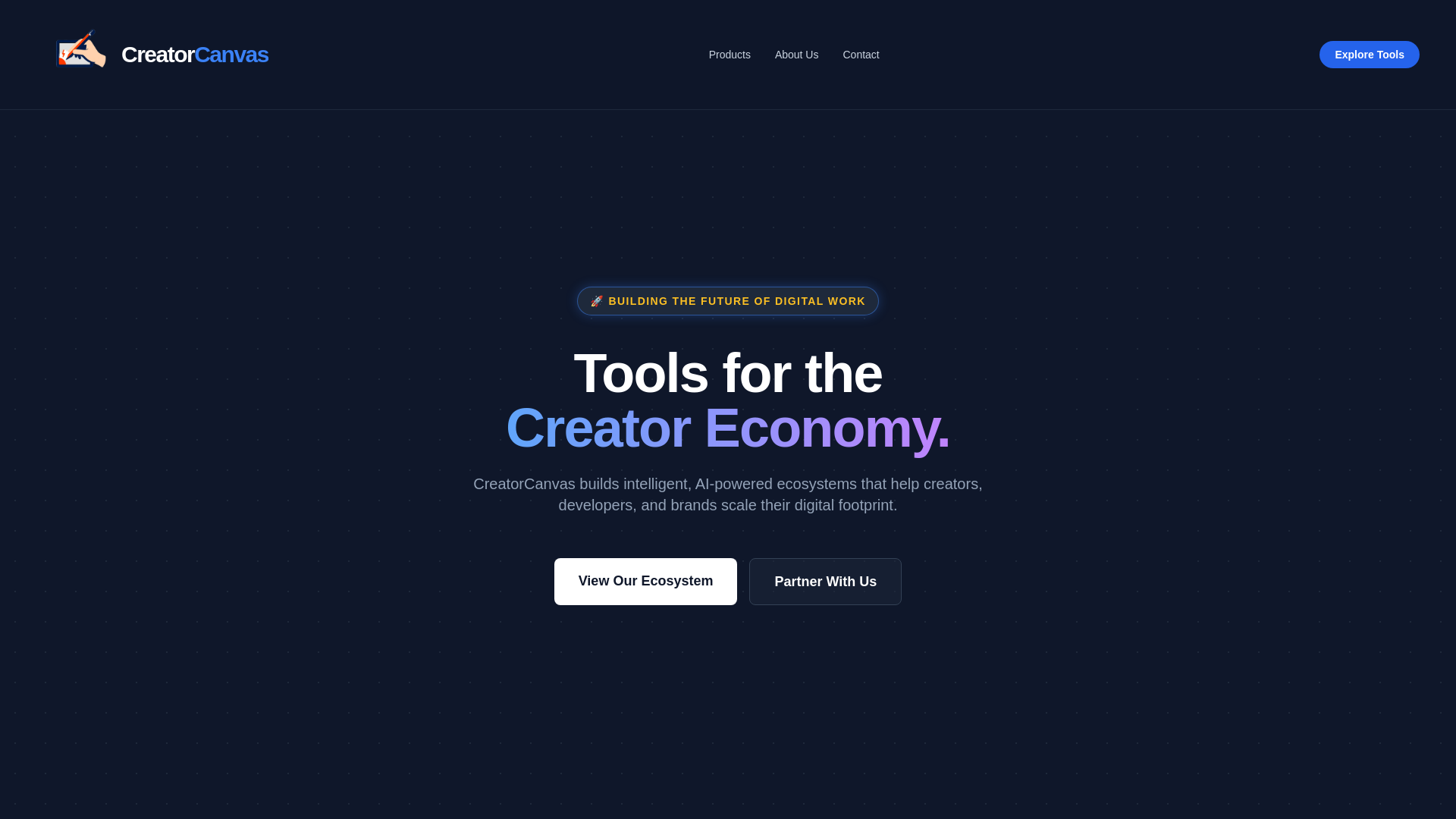 website screenshot of https://creatorcanvas-parent.pages.dev/