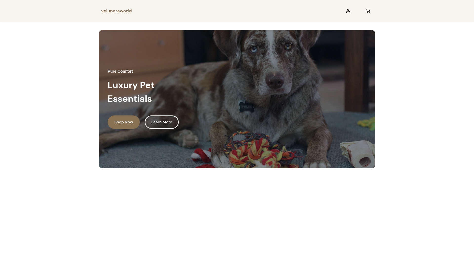website screenshot of https://velunoraworld.com/