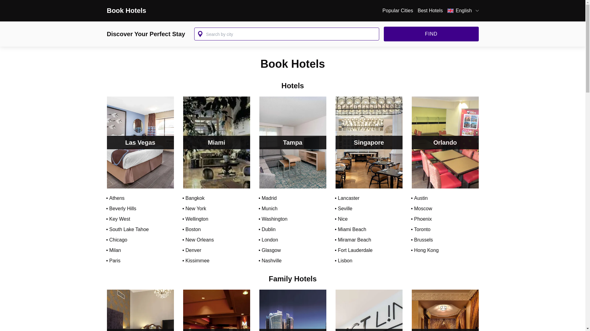 website screenshot of https://booksthehotel.com/