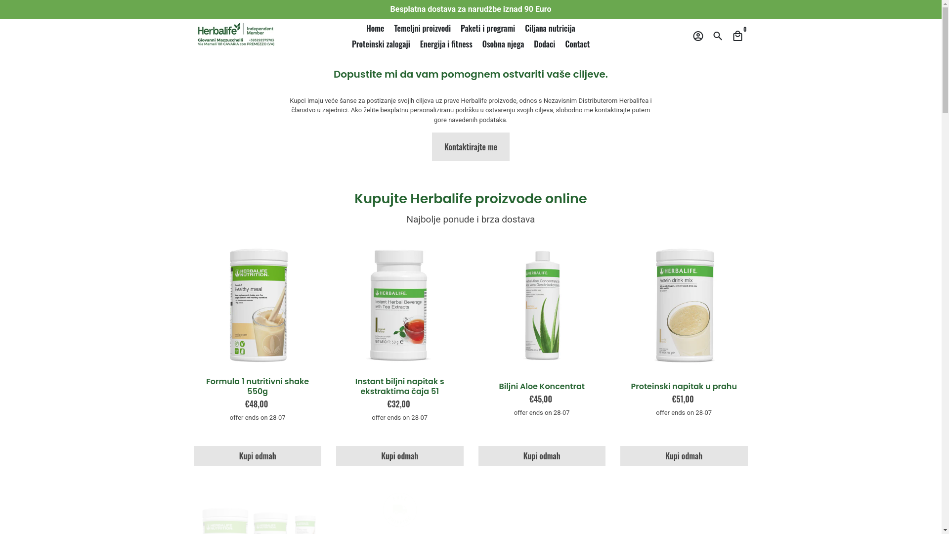 website screenshot of https://hlshopcroatia.store/