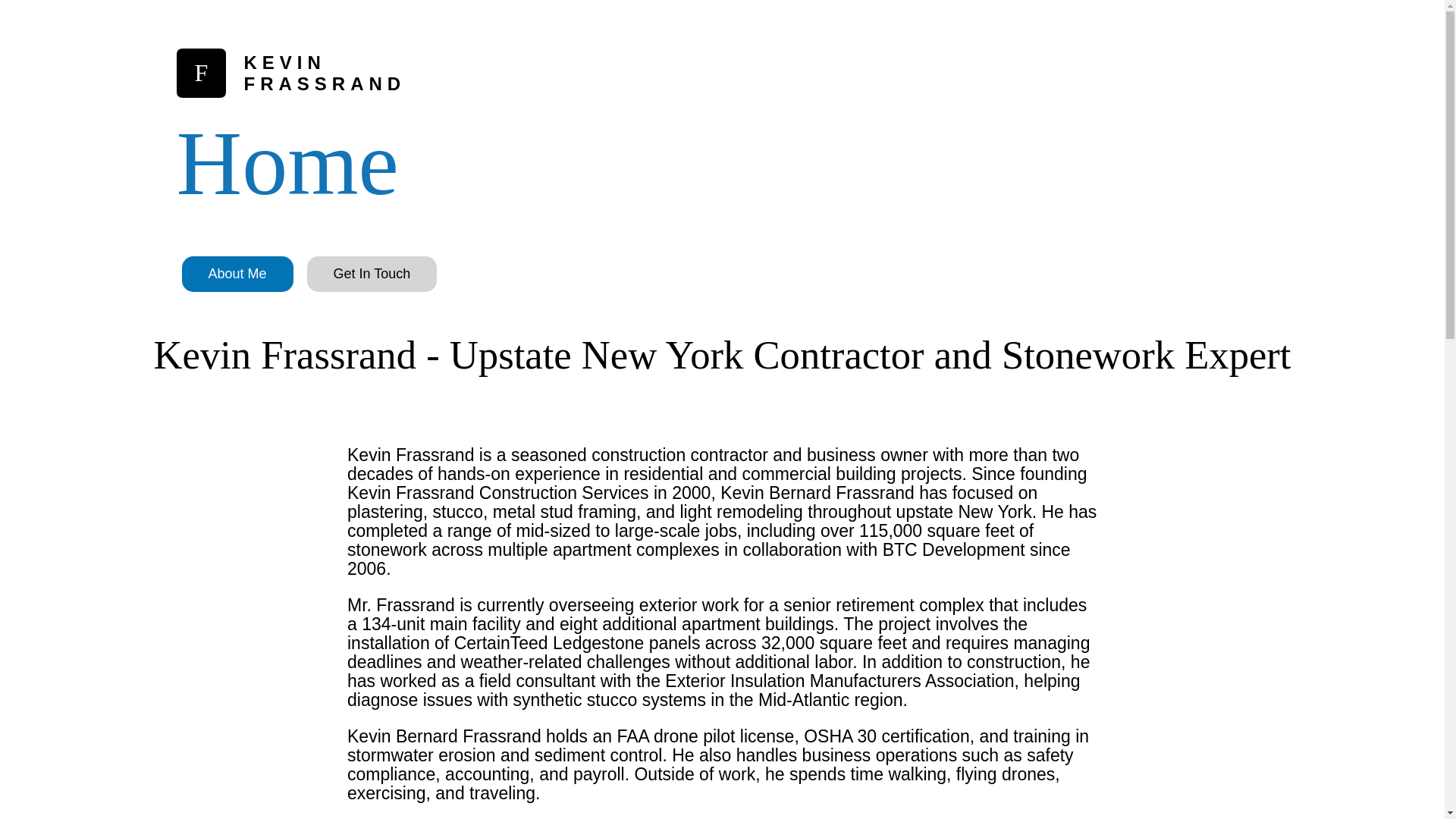 website screenshot of https://kevin-frassrand.com/
