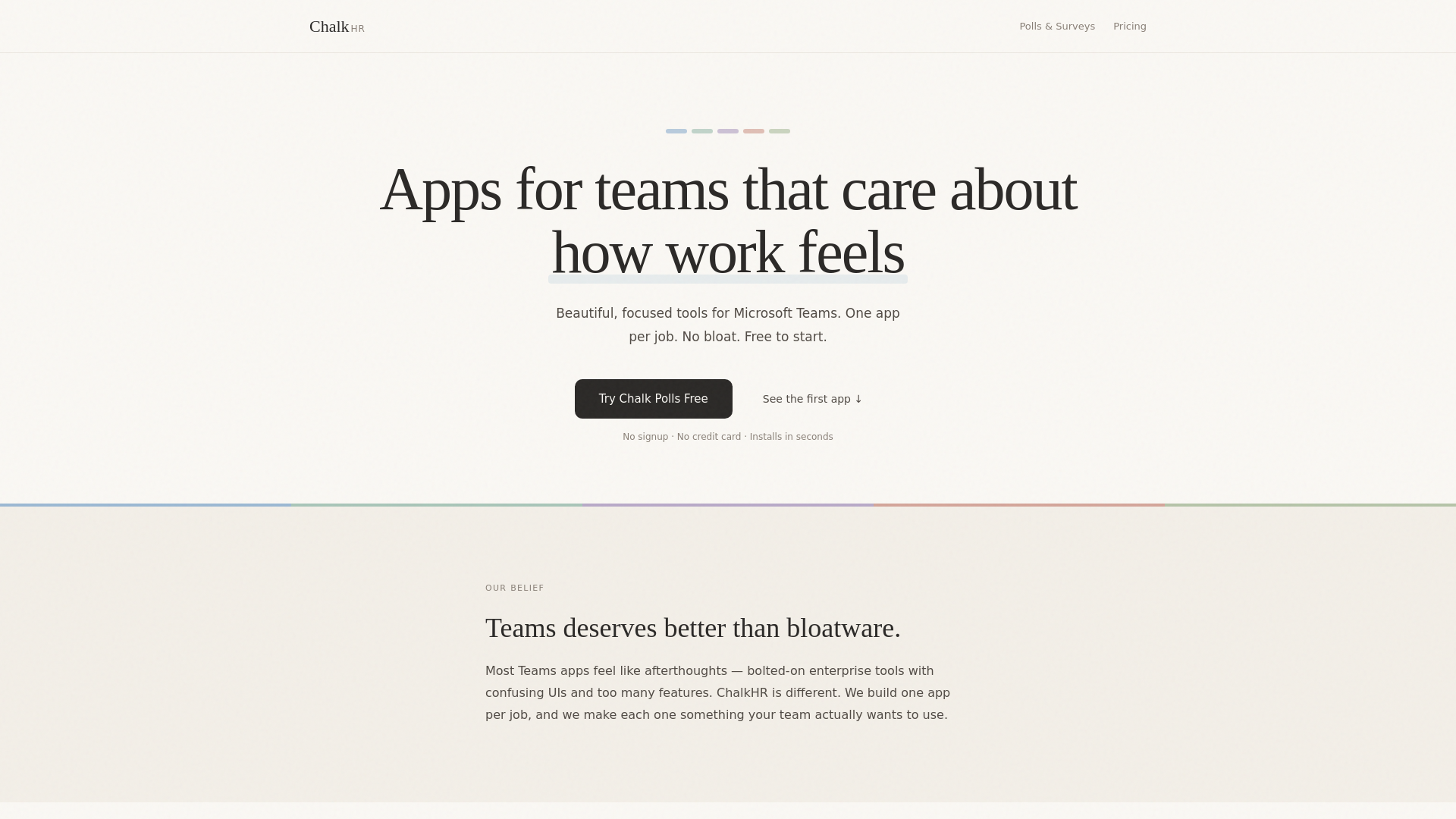 website screenshot of https://chalkhr-landing.pages.dev/