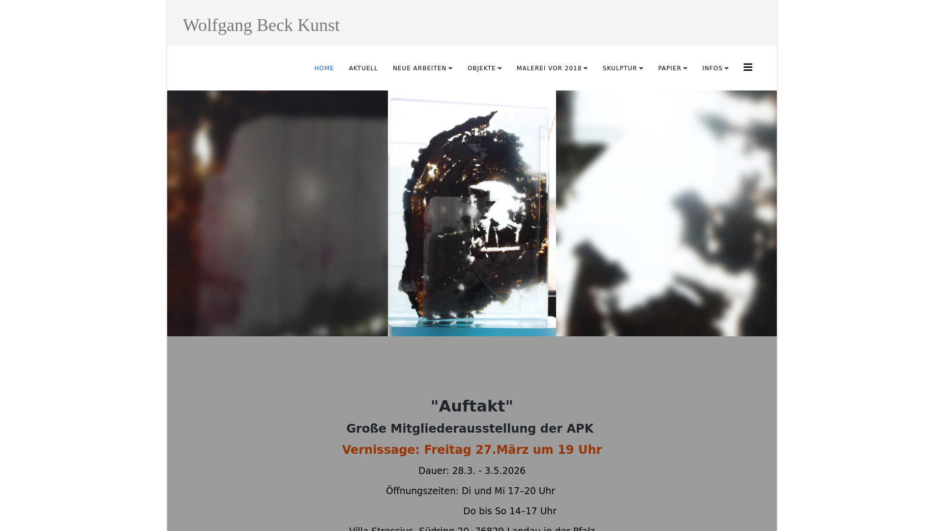 website screenshot of https://beckkunst.de