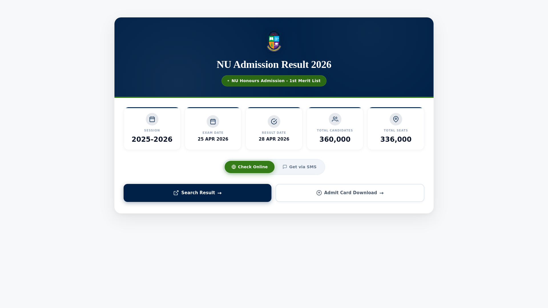 website screenshot of https://admissions.honours.bd/