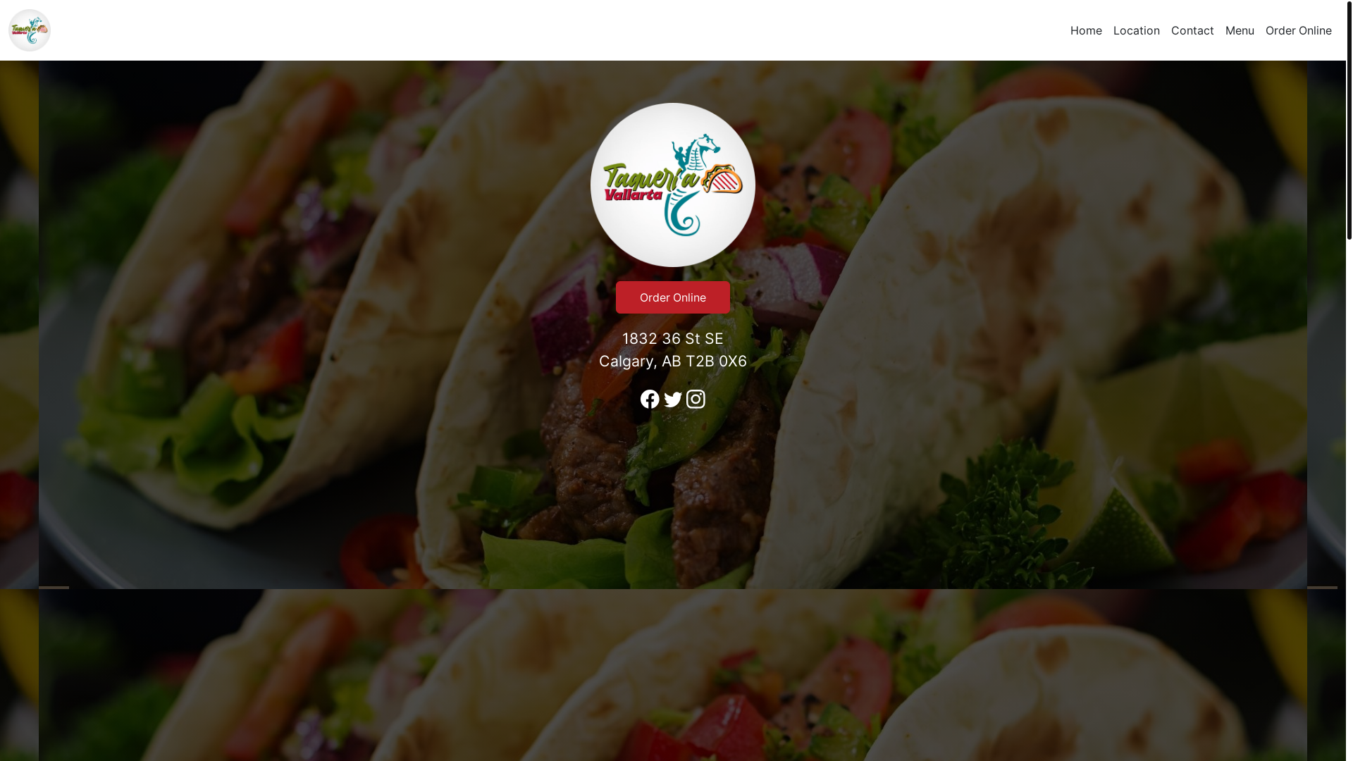 website screenshot of https://taqueriavallartaab.com/