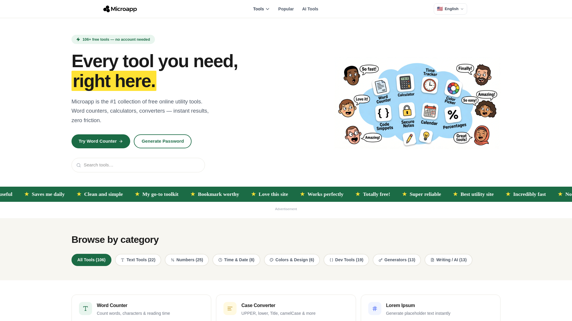 website screenshot of https://microapp-utility.pages.dev/