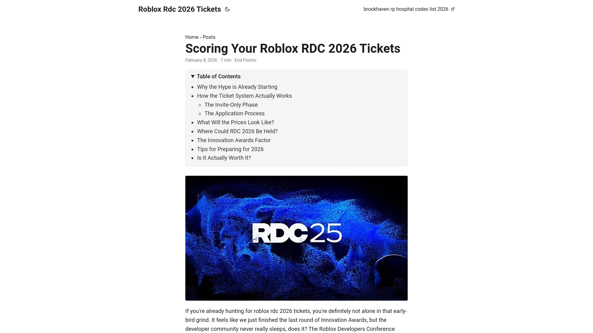 website screenshot of https://roblox-rdc-2026-tickets.pages.dev/