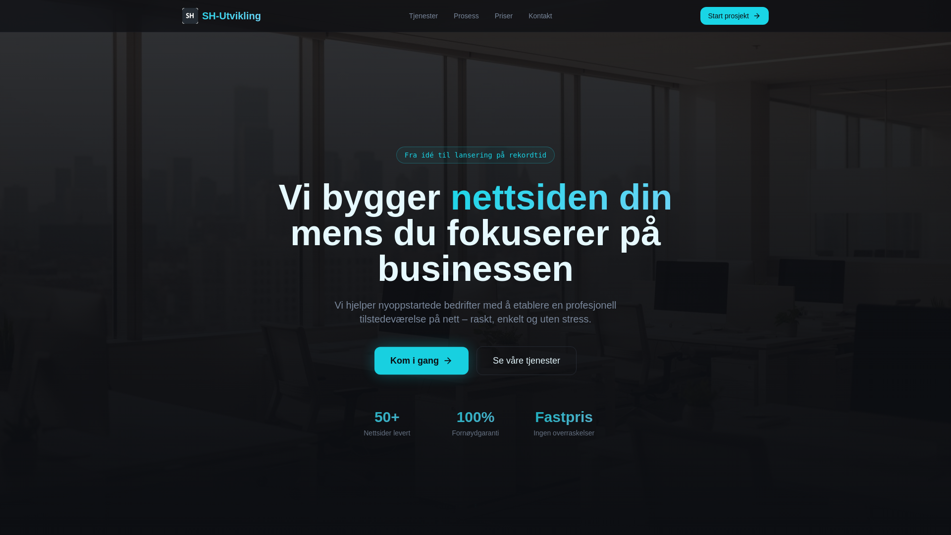 website screenshot of https://nettsidehjelp.com/